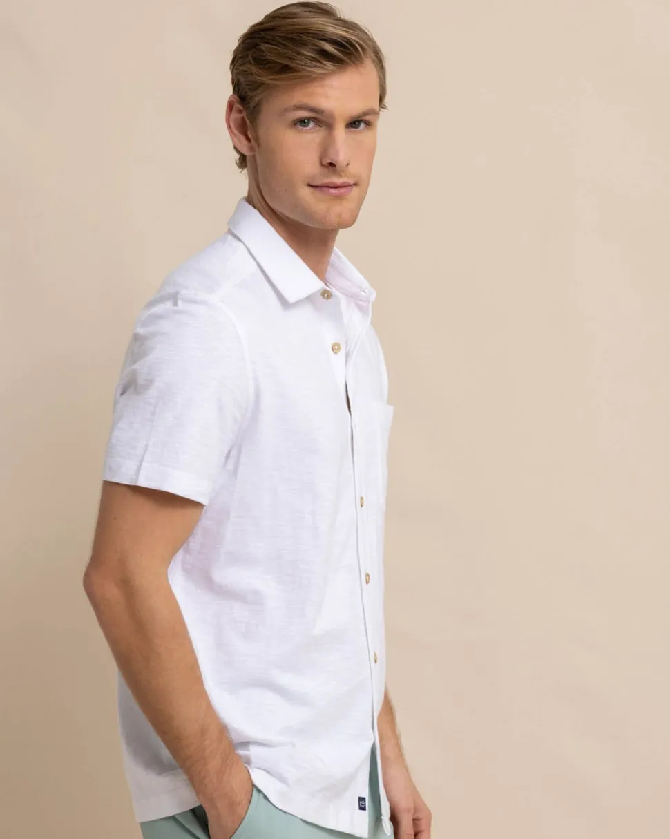 Beachcast Solid Knit Short Sleeve Sport Shirt