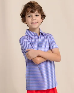 Boys Driver Caravel Stripe Performance Polo