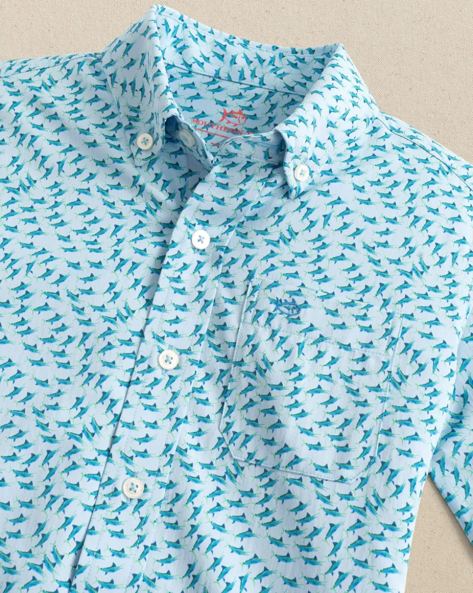 Boys Intercoastal Fintastic Short Sleeve Sport Shirt