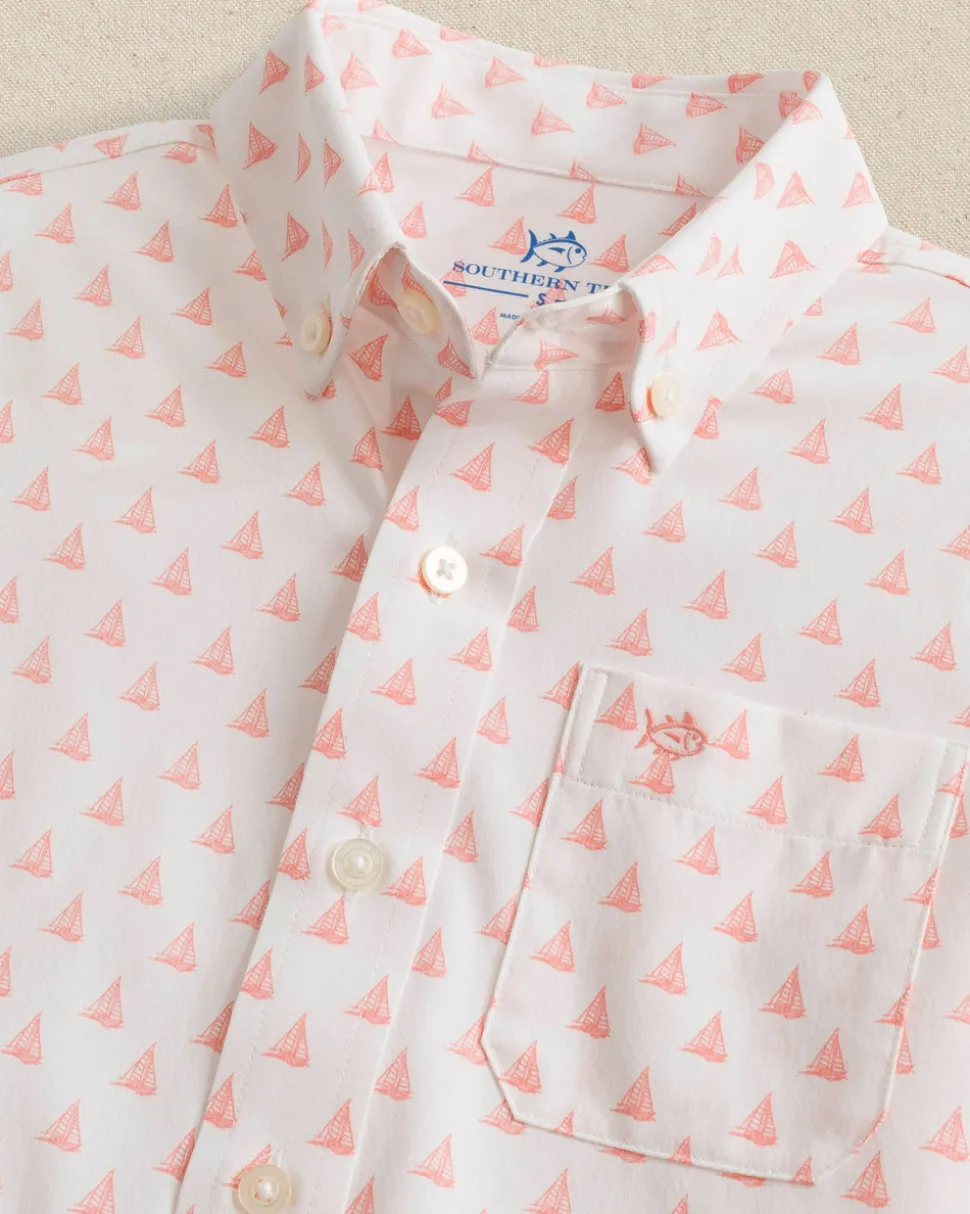 Boys Intercoastal Floatin' Along Short Sleeve Sport Shirt