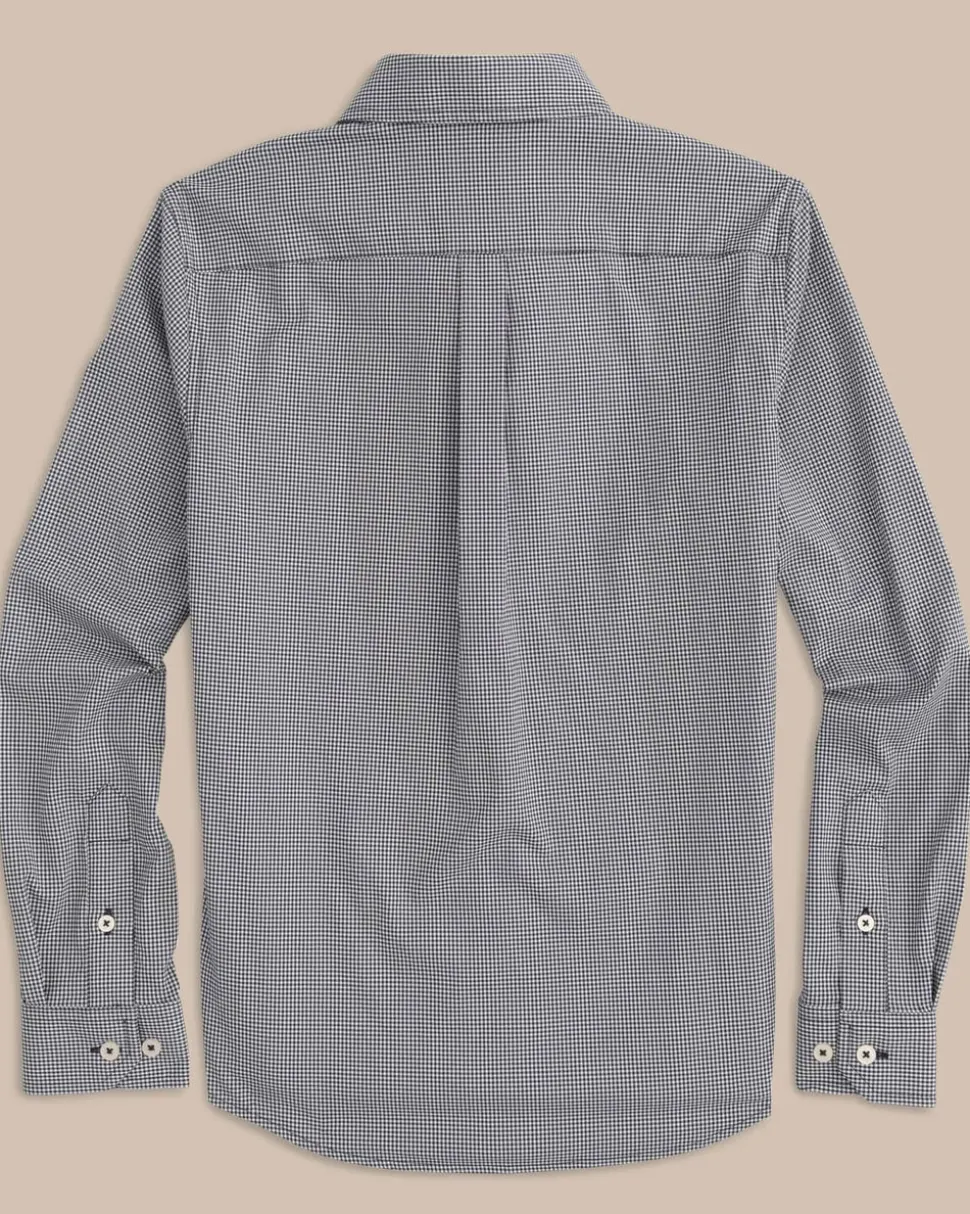 Boys Intercoastal Mini Gingham Button Down Shirt