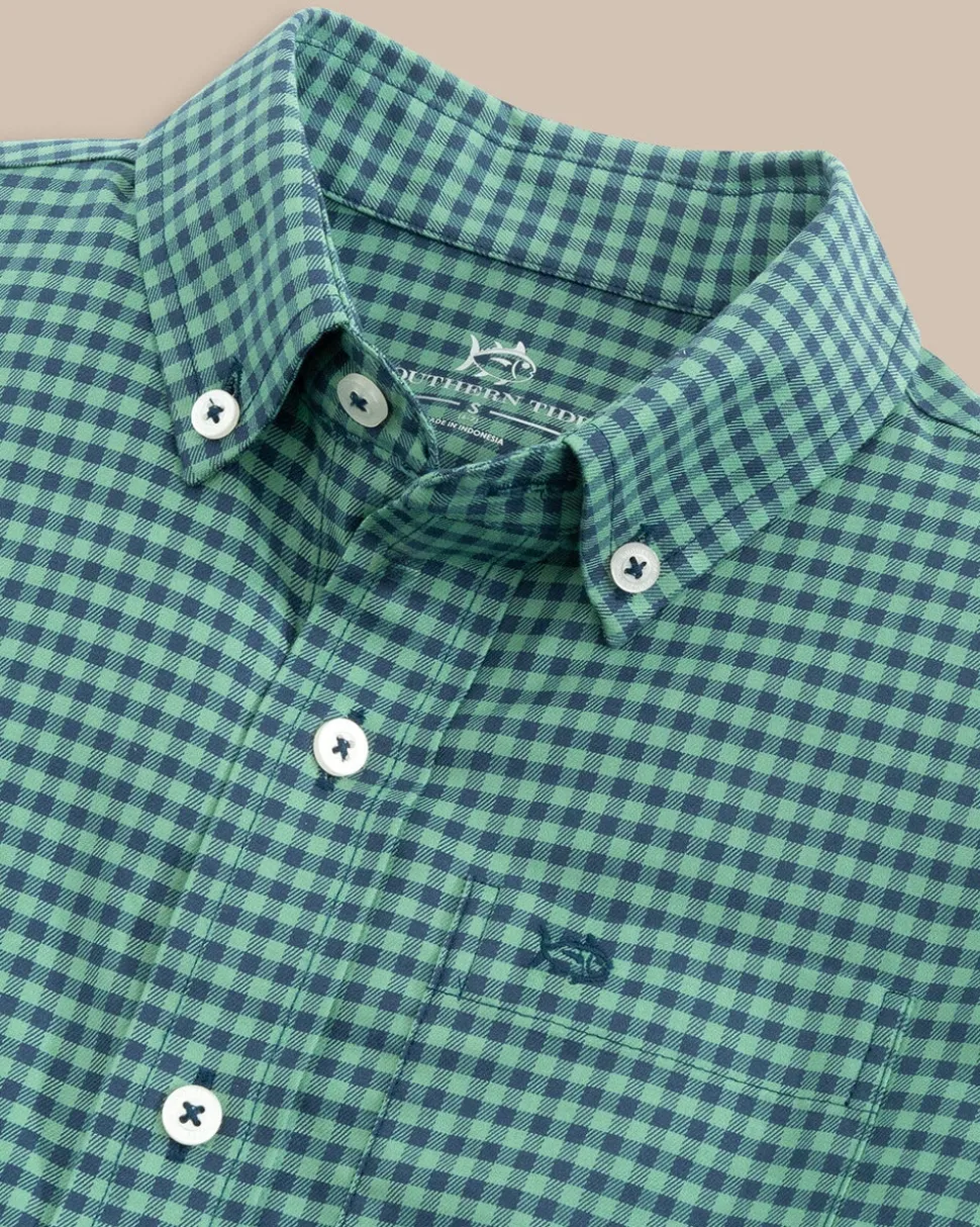 Boys Shemwood Plaid Skipjack Sport Shirt