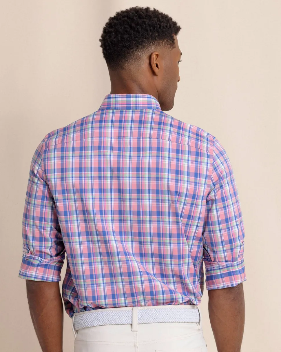 brrr°® Intercoastal Charlesfort Plaid Long Sleeve Sport Shirt