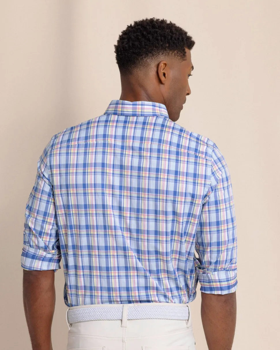 brrr°® Intercoastal Charlesfort Plaid Long Sleeve Sport Shirt