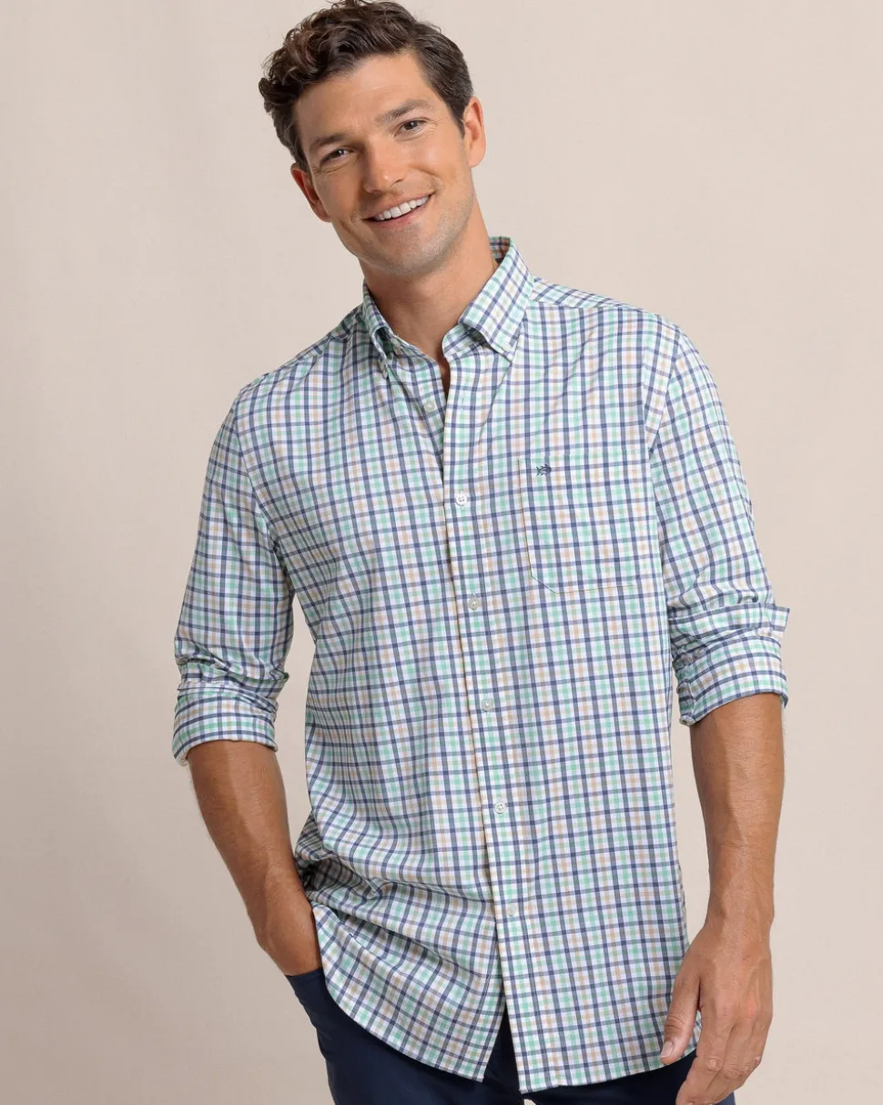 brrr°® Intercoastal Glenmoor Plaid Long Sleeve Sport Shirt
