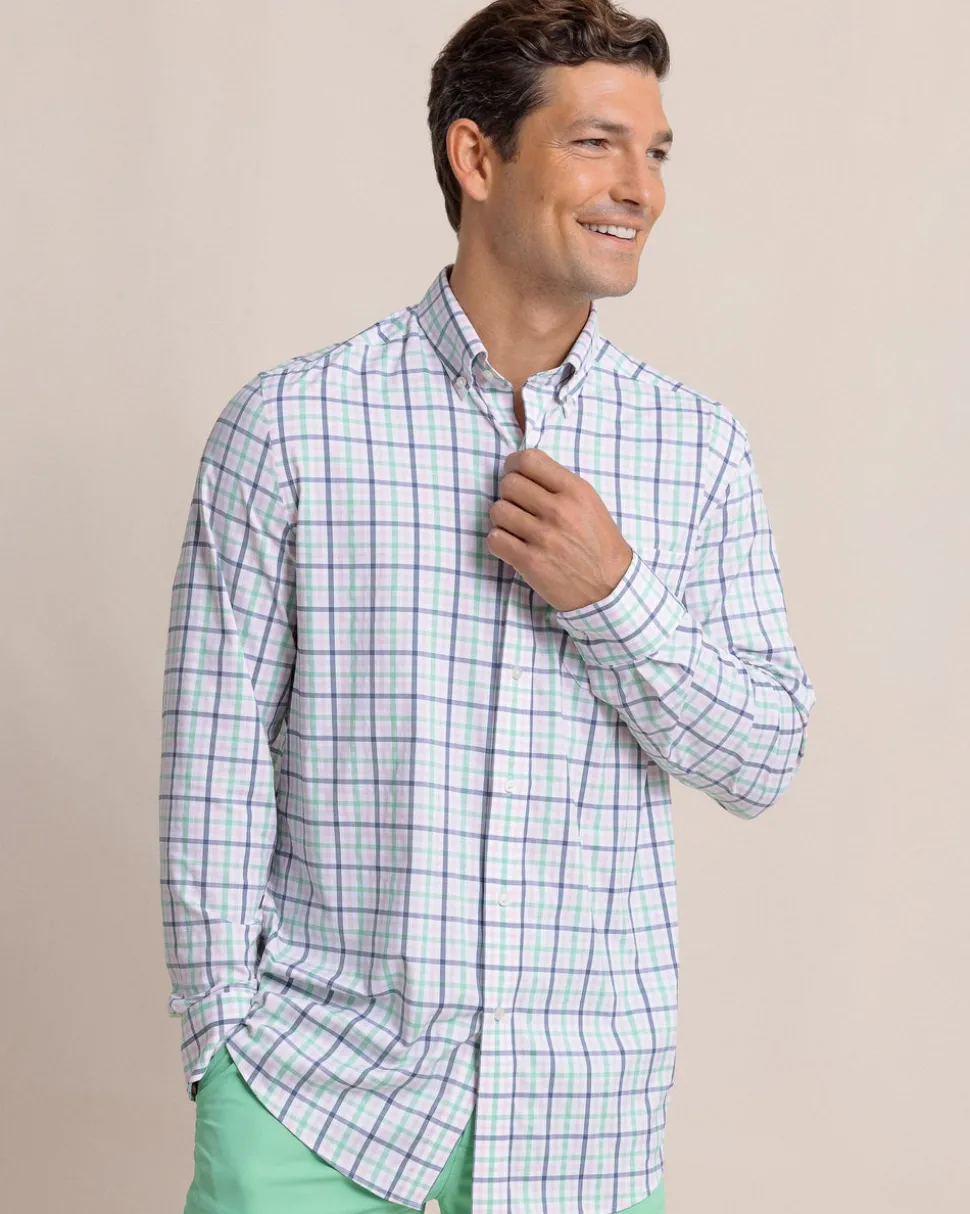 brrr°® Intercoastal Glenmoor Plaid Long Sleeve Sport Shirt