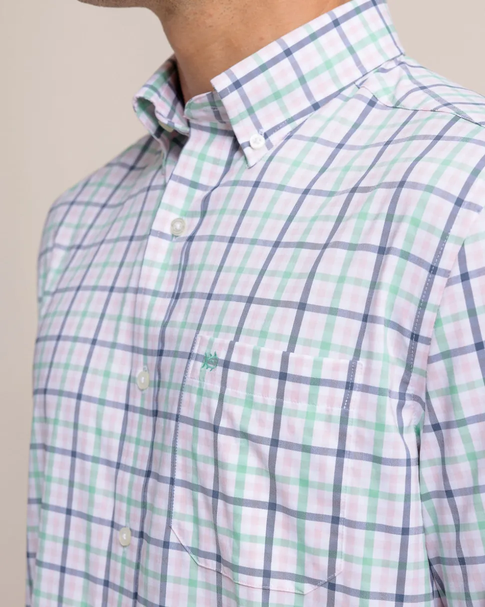 brrr°® Intercoastal Glenmoor Plaid Long Sleeve Sport Shirt
