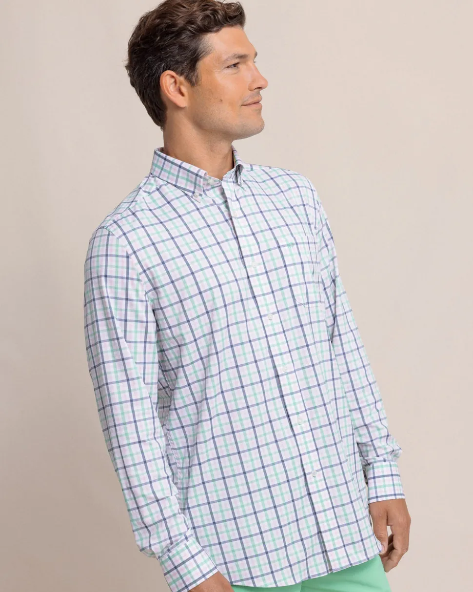 brrr°® Intercoastal Glenmoor Plaid Long Sleeve Sport Shirt