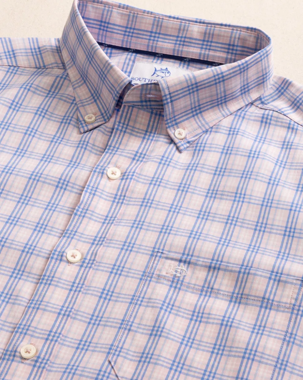 Burkes Beach Plaid Intercoastal Long Sleeve Sport Shirt