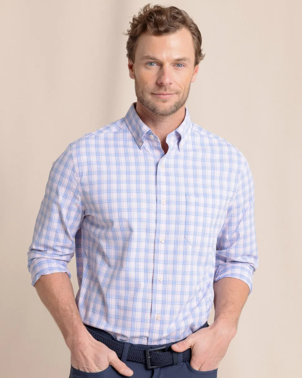 Burkes Beach Plaid Intercoastal Long Sleeve Sport Shirt
