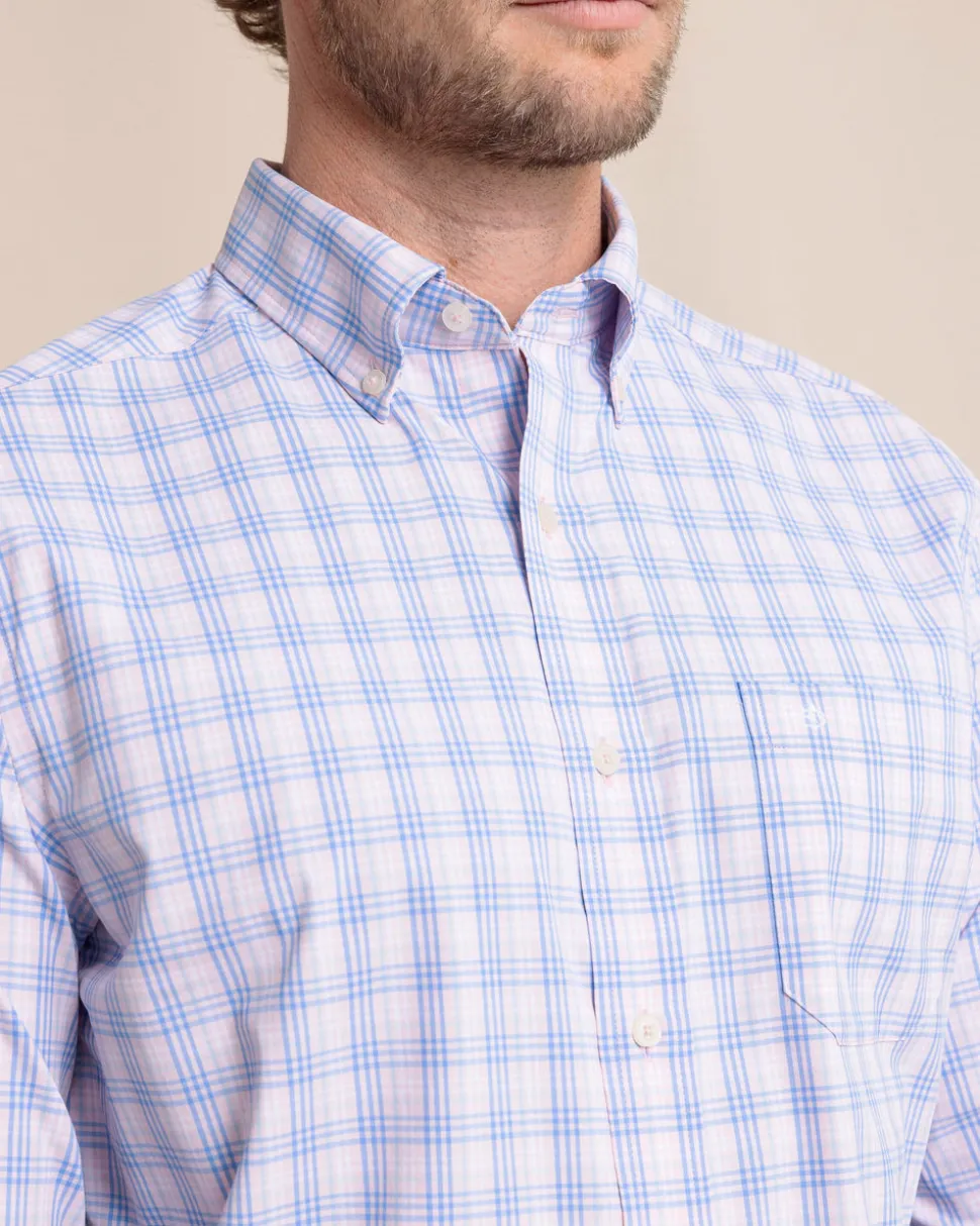 Burkes Beach Plaid Intercoastal Long Sleeve Sport Shirt