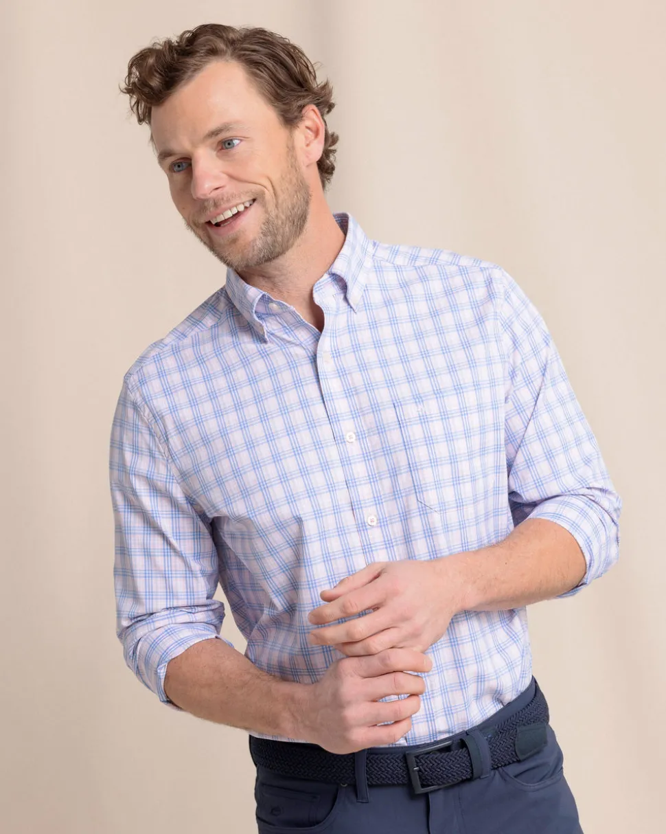 Burkes Beach Plaid Intercoastal Long Sleeve Sport Shirt