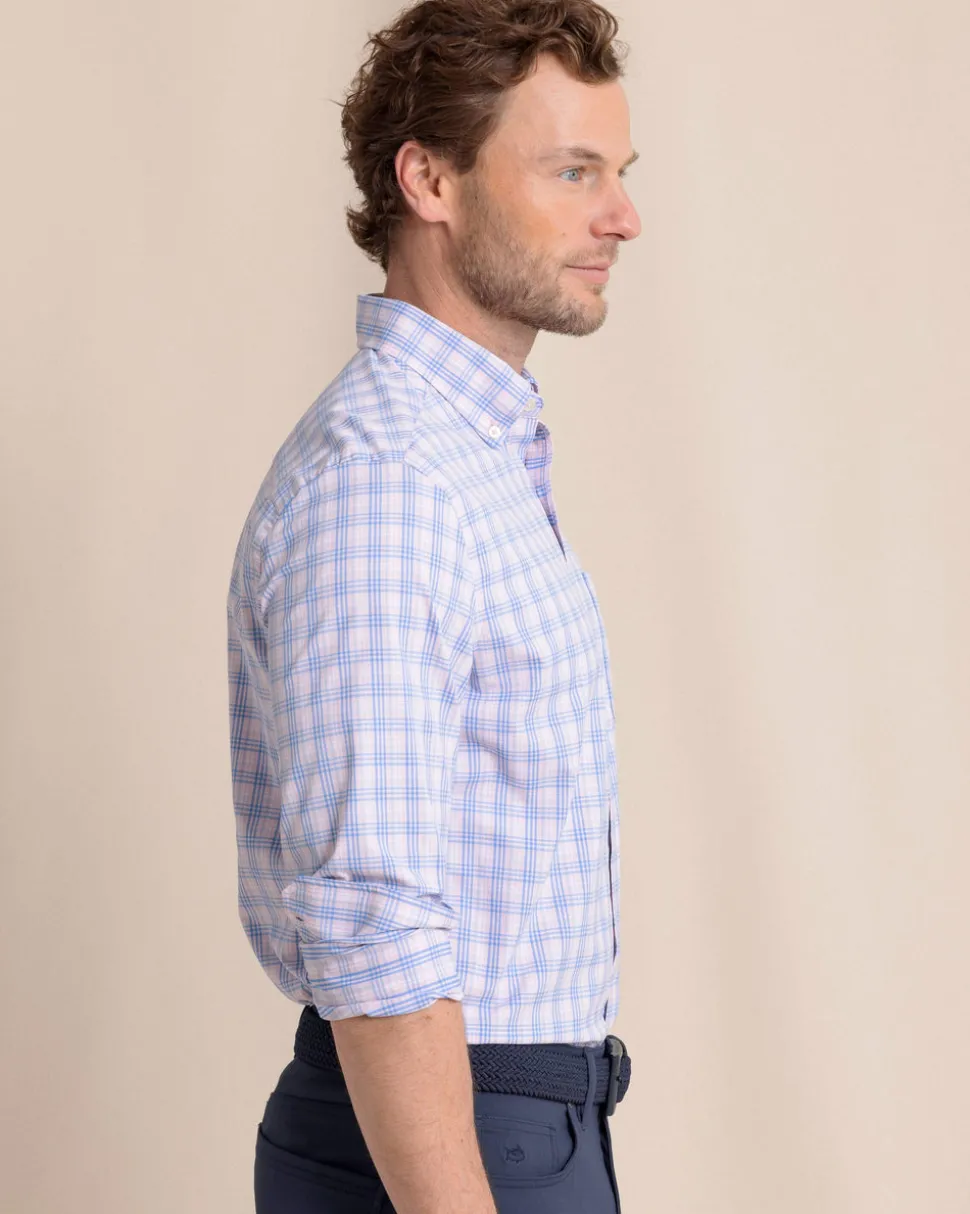 Burkes Beach Plaid Intercoastal Long Sleeve Sport Shirt