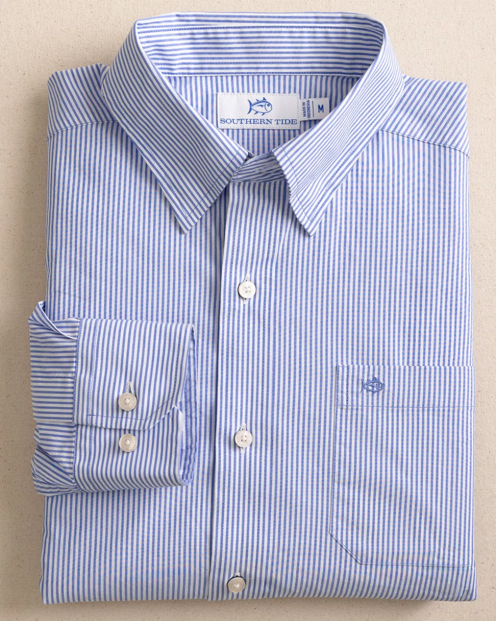 Charleston Granby Stripe Long Sleeve Sport Shirt