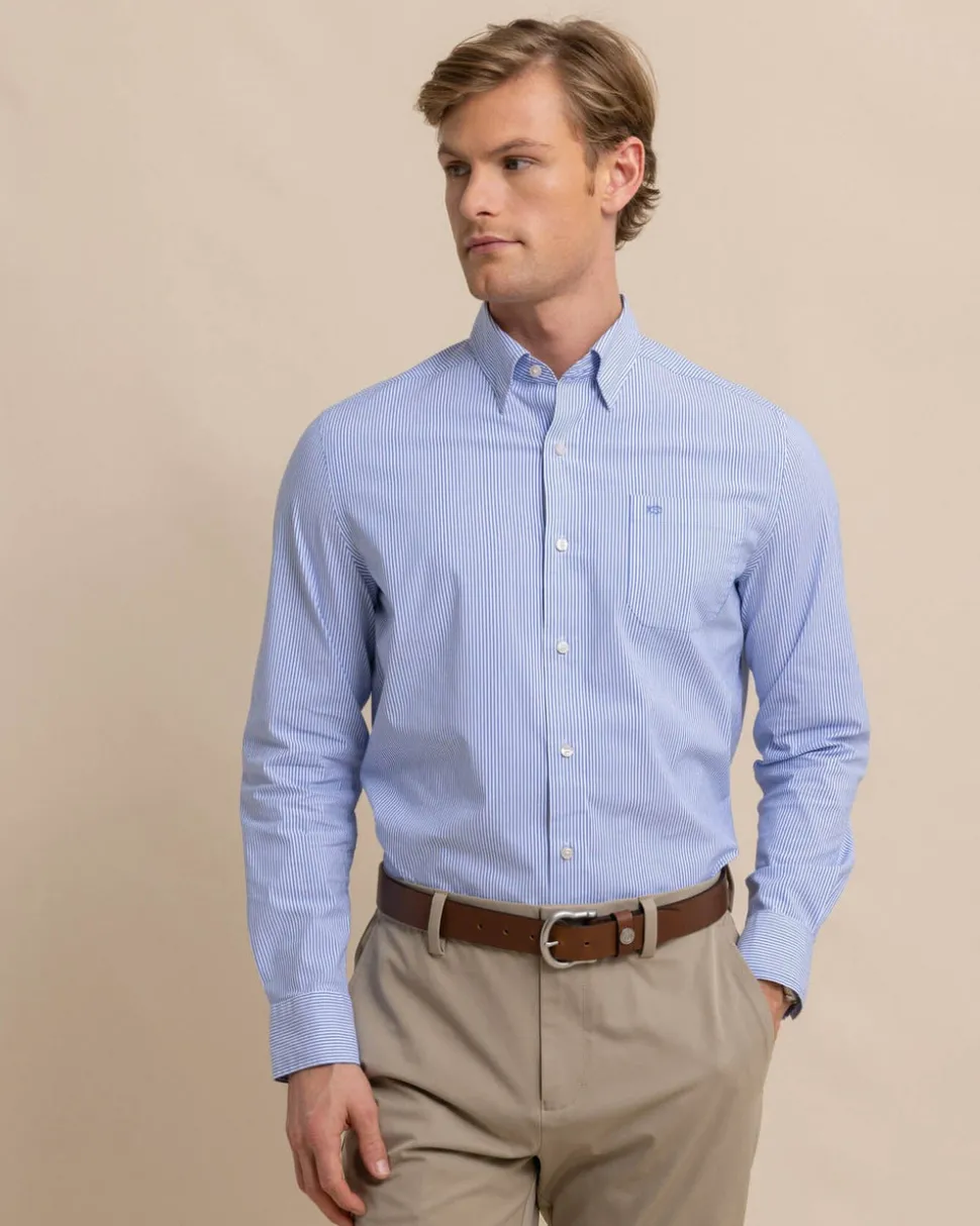 Charleston Granby Stripe Long Sleeve Sport Shirt