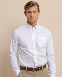 Charleston Overbrook Solid Long Sleeve Sport Shirt