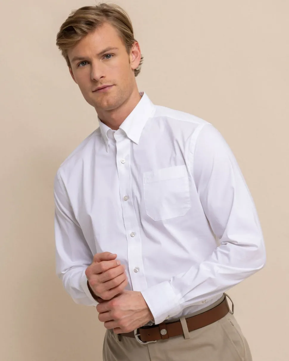 Charleston Overbrook Solid Long Sleeve Sport Shirt