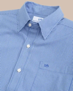 Charleston Parkwood Micro-Gingham Long Sleeve Sport Shirt