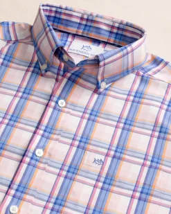 Gaspee Plaid Intercoastal Long Sleeve Sport Shirt
