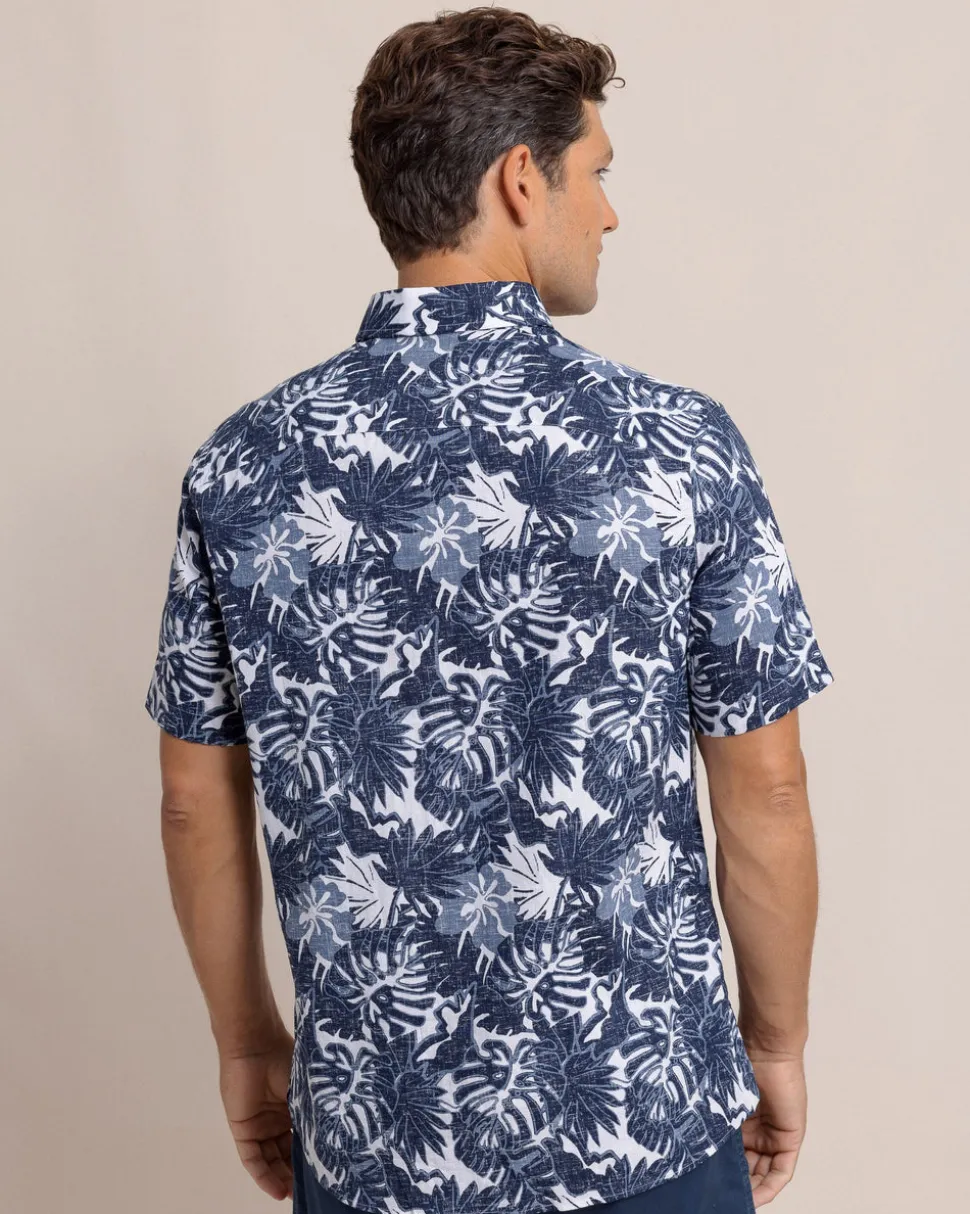 Grand Palms Linen Rayon Short Sleeve Sport Shirt