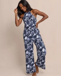 Karrigan Grand Palms Printed Performance Jumpsuit
