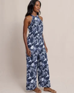 Karrigan Grand Palms Printed Performance Jumpsuit