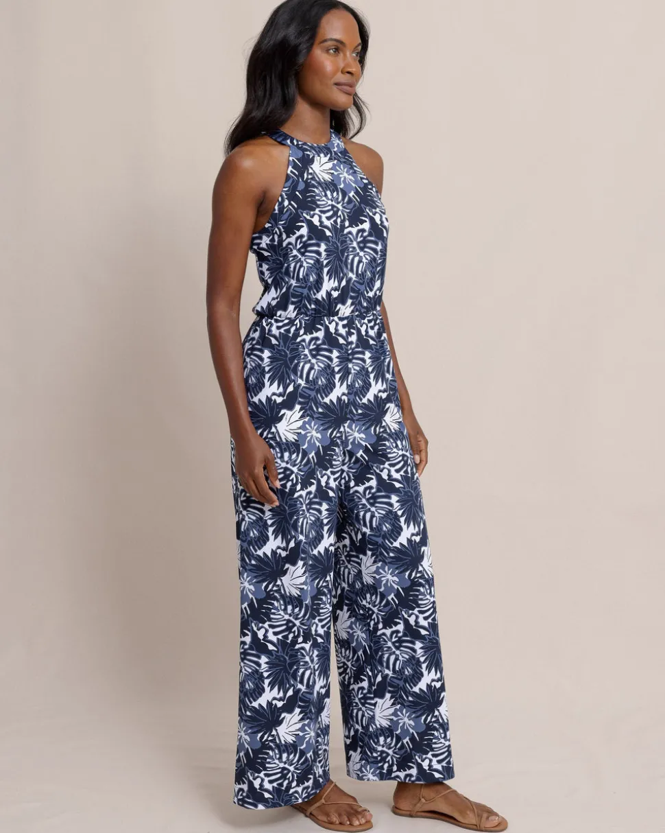 Karrigan Grand Palms Printed Performance Jumpsuit