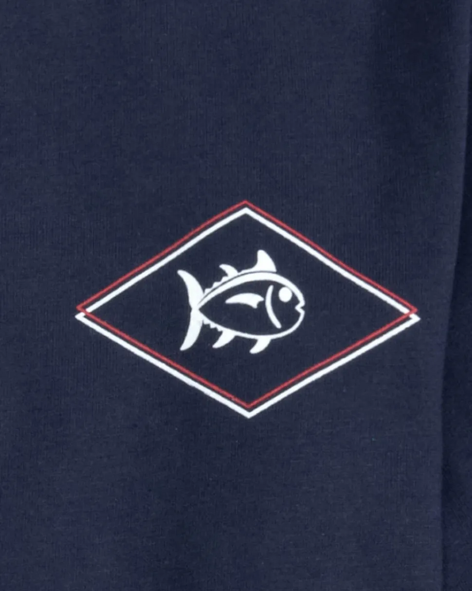 Kids Rod and Reel Flag Short Sleeve T-Shirt