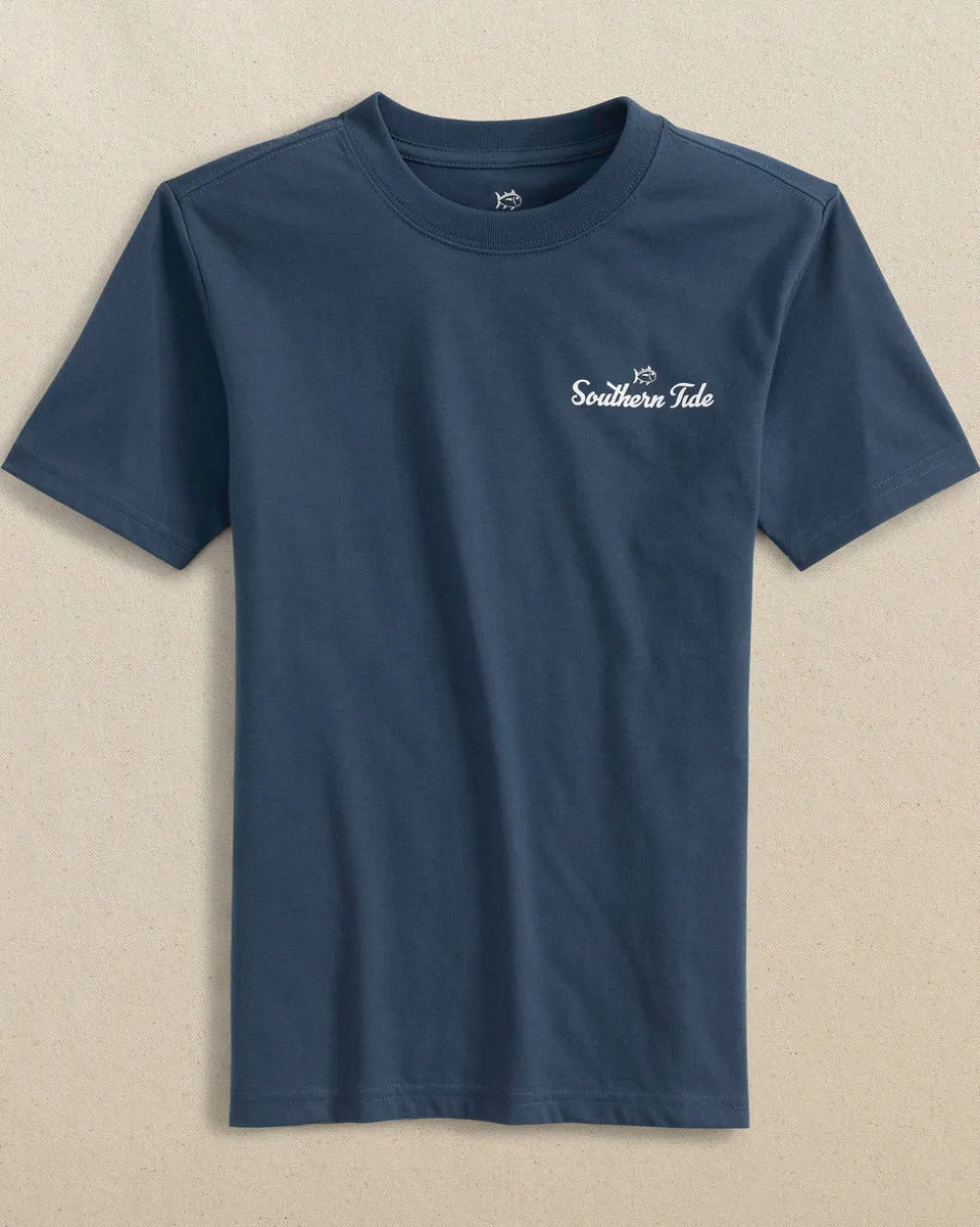Kids Sunsets and Ships Short Sleeve T-Shirt