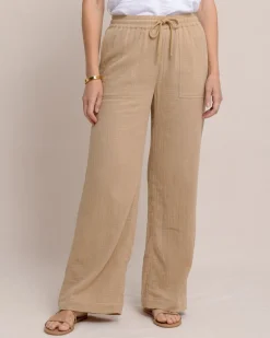 Laken Wide Leg Pant - Travertine