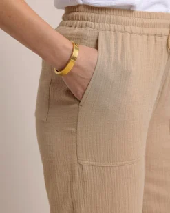 Laken Wide Leg Pant - Travertine