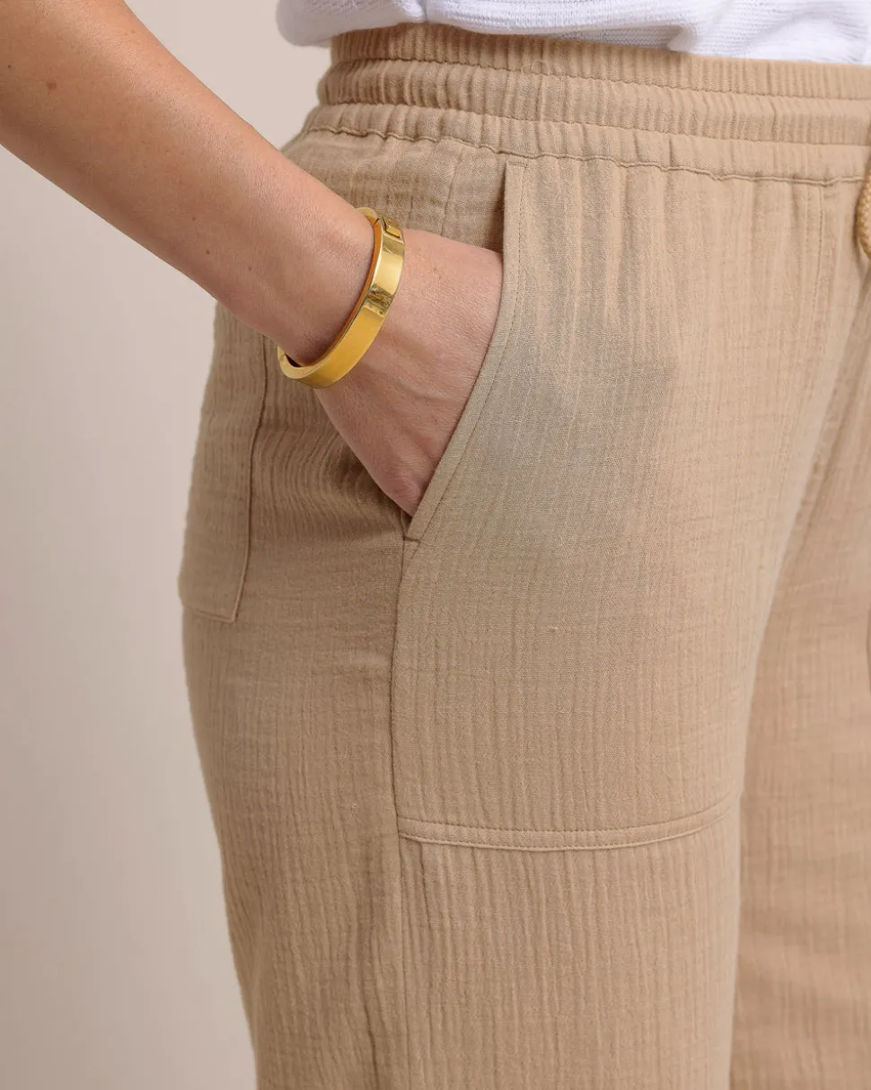 Laken Wide Leg Pant - Travertine