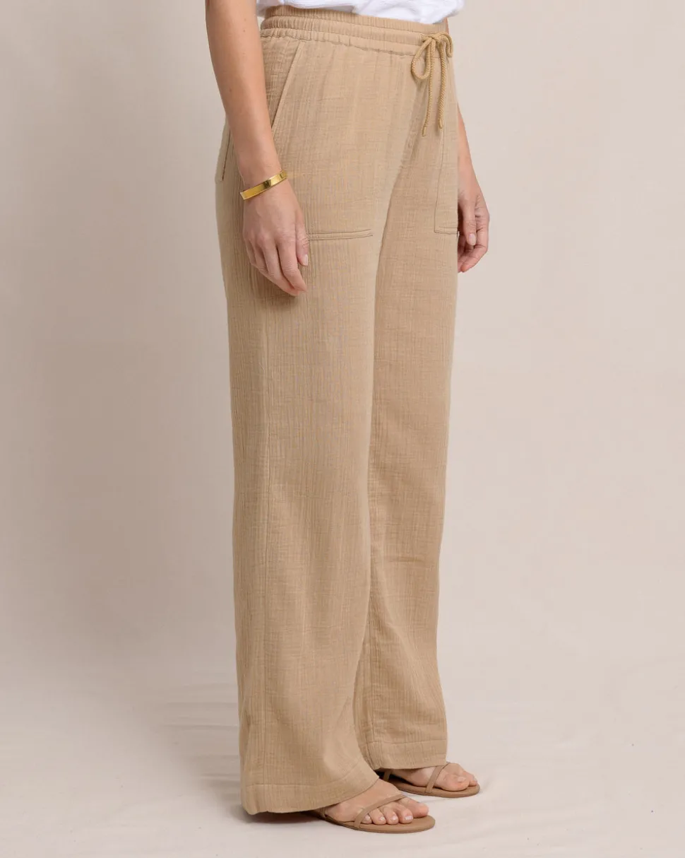 Laken Wide Leg Pant - Travertine