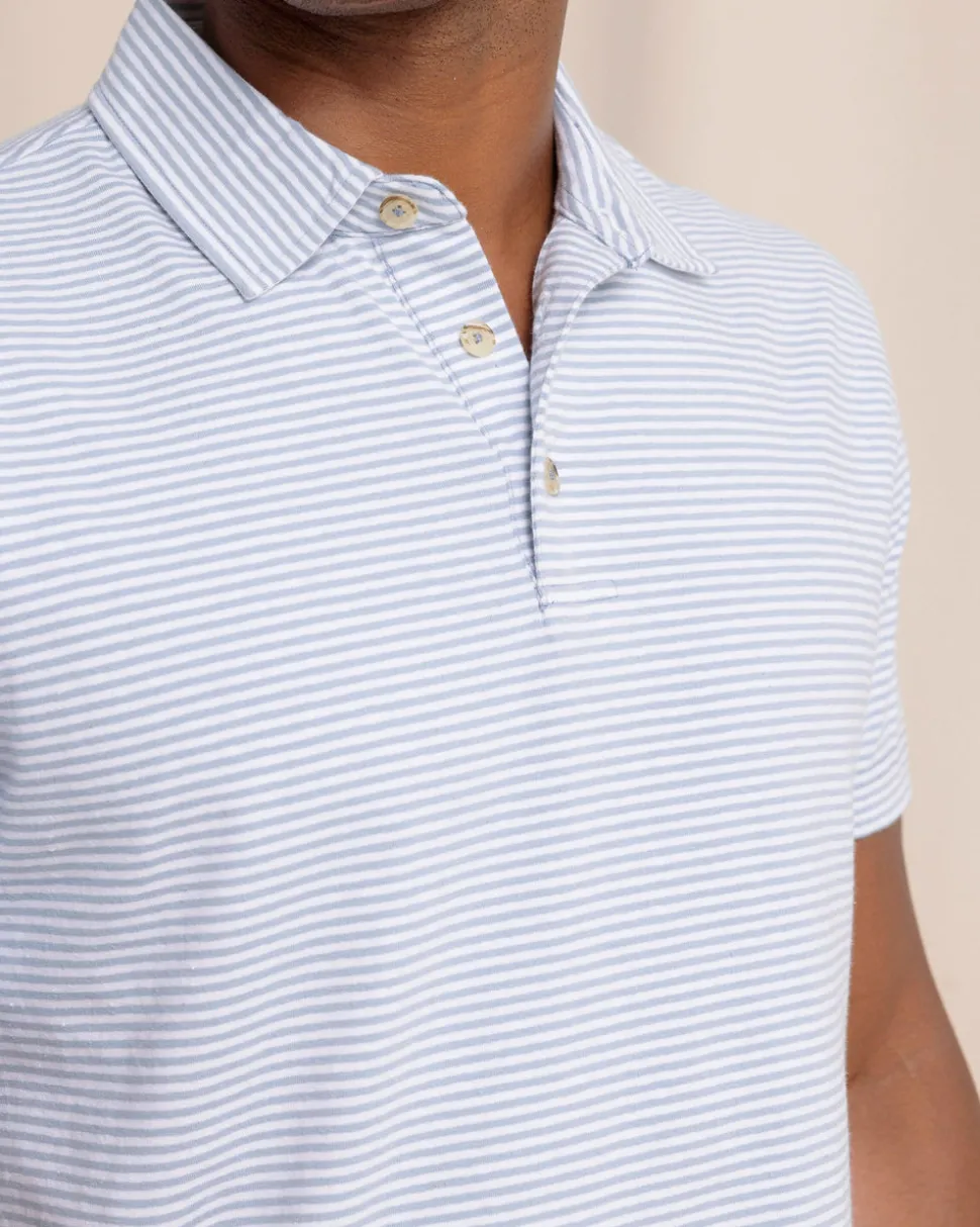 Linen Cotton Sandwave Polo
