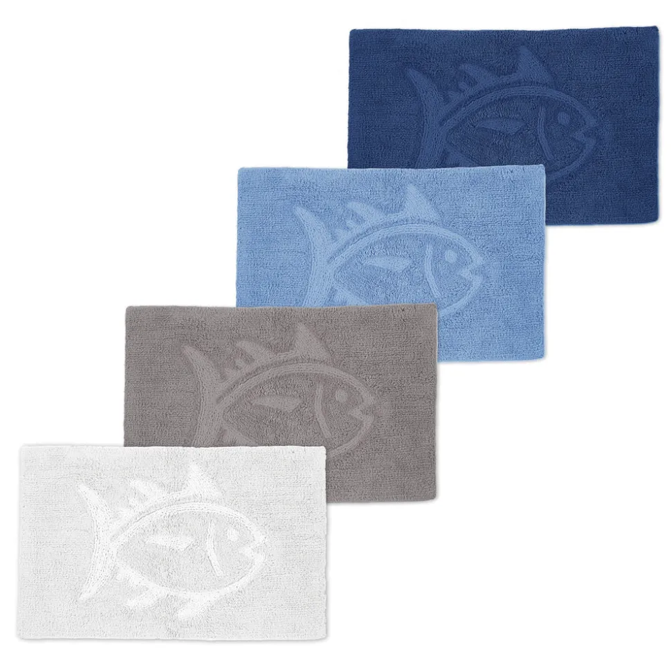 Reversible Skipjack Tonal Bath Rug - 20"W x 32"L