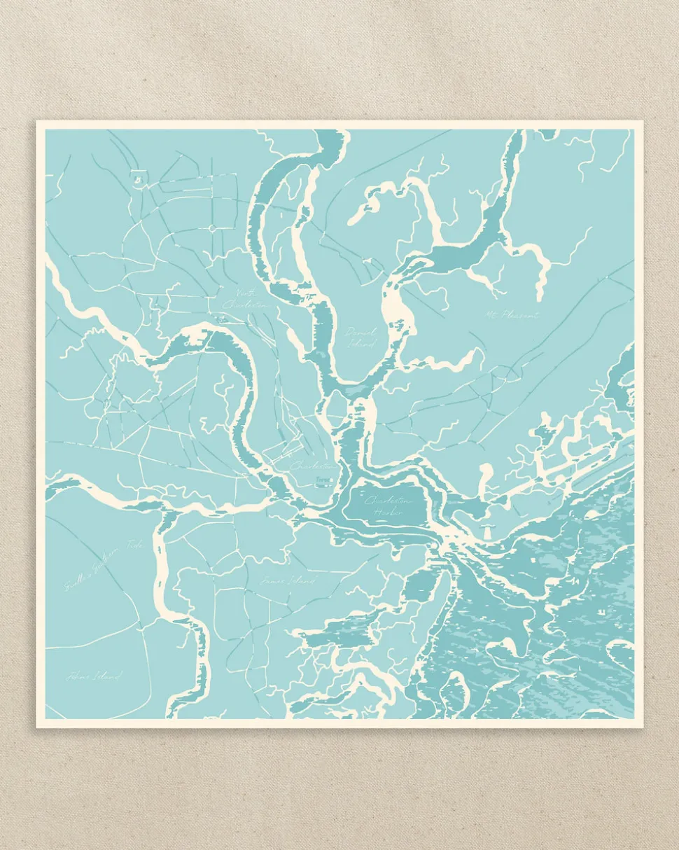 Southern Tide x Swells - Aerial Map Scarf