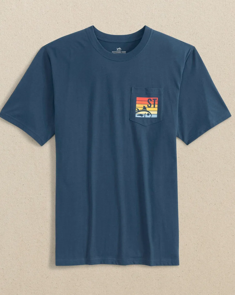 Sunset Cropped Skipjack Short Sleeve T-Shirt